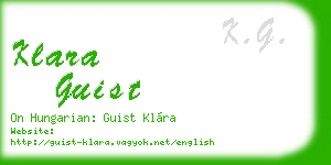 klara guist business card